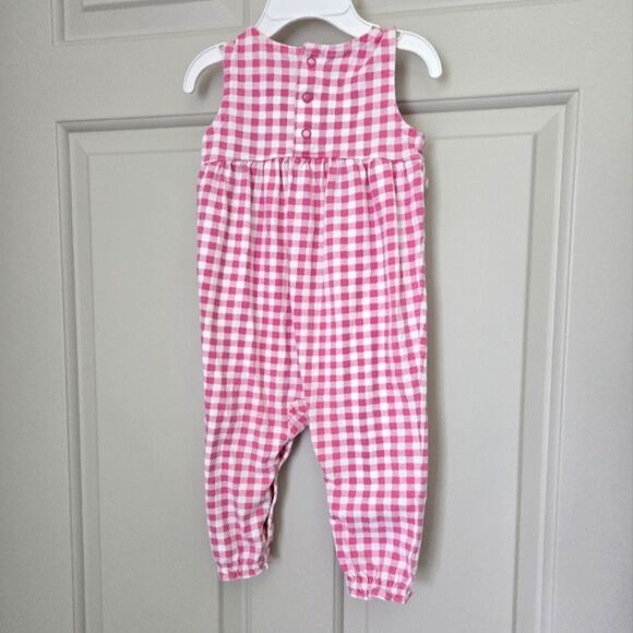 3/$20 Carter's Pink Gingham Romper - Picture 4 of 4